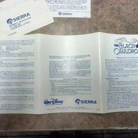 Sierra The Black Cauldron (IBM/Tandy MS-DOS 5 1/4 & 3.5‎ Sierra, 1985) - Picture 13 of 13